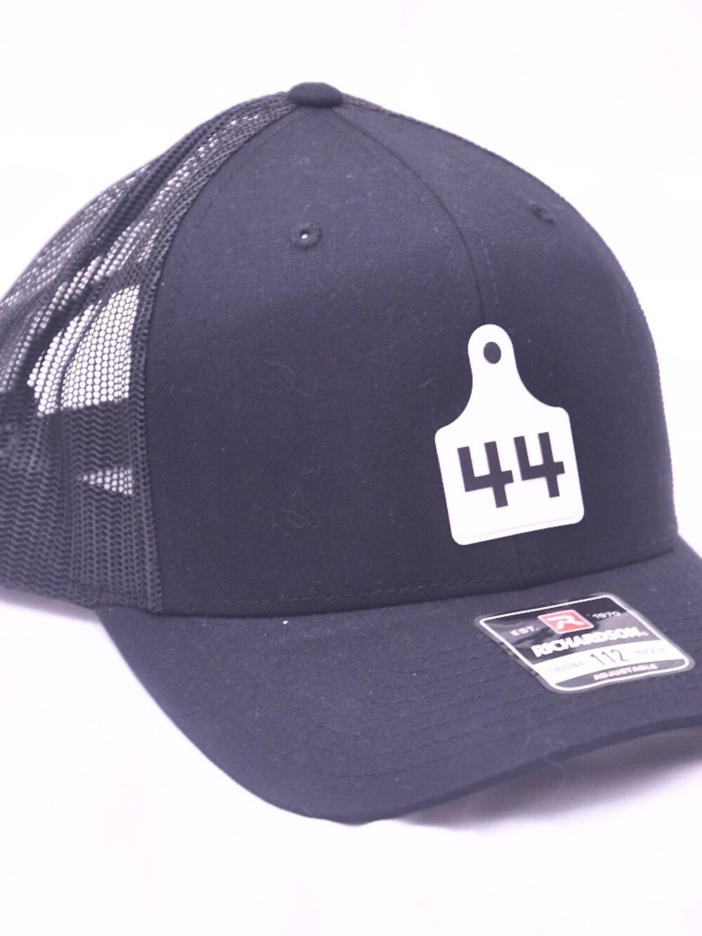 Richardson 112 Trucker Hat Black Snapback Adjustable Custom 44 Patch Cap